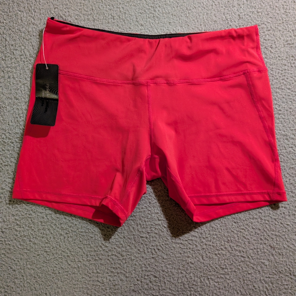 ODODOS Women's Pink Elastic Waist Activewear Workout Shorts / Size Large